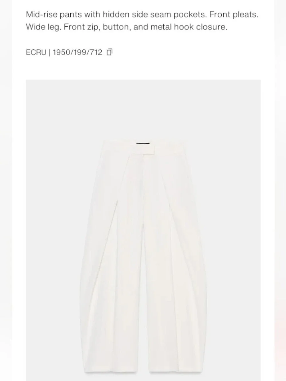 Zara elegant pleated